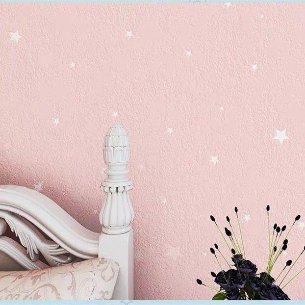 3D cartoon children's room non-woven fabric carving wallpaper moon stars sky boys and girls bedroom living room wallpaper waterproof
