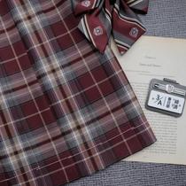 Kasugabe (Kirin Exhausted) spot original dark red plaid skirt jk uniform orthodox girl pleated school sense