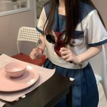 Kasugabe (Fate Knot High) spot blue-collar red book white body summer clothes short-sleeved jk uniform sailor suit comics