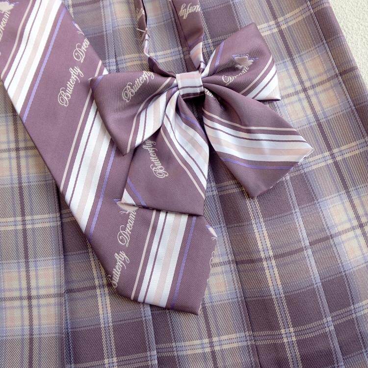 Kasugabe (dream catcher) matching original purple bow tie spot jk uniform small items with flat angle