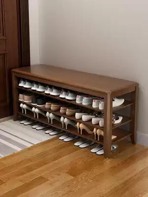 Shoe rack narrow and small doorway solid wood shoe cabinet simple household economical multi-storey interior good-looking space saving large capacity