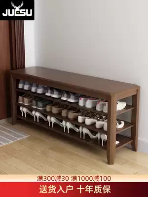 Shoe change stool household door solid wood shoe cabinet can sit in the entrance to the home one-piece entrance stool shoe stool long stool