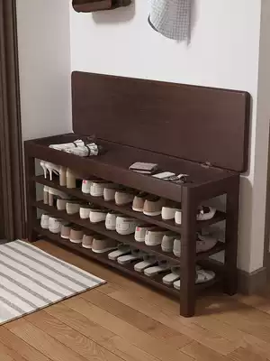 Dust-proof simple shoe cabinet shoe rack multi-layer indoor good-looking space-saving door rear narrow wooden without door storage large capacity