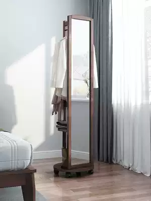 Mirror full-body full-length mirror hanging hanger Integrated Household full-length mirror storage rotating Net Red Girl mobile floor mirror