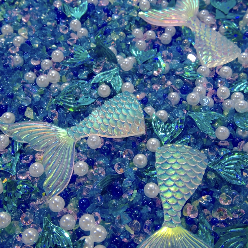 Mixed Gravel Crushed Diamond Mermaid Beads Art Garbage Magazine Handbook Ocean Landscaping Glue Flow Hemp Manicure Jewelry