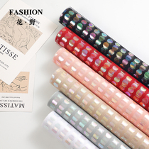 Flower wild new product magic color wave dot yarn flower bouquet packaging gauze flower packaging material flower paper mesh yarn