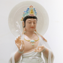 Three Cartoons Han Baiyu Guanyin BodhisattBodhisattBodhisattva Like a jade Handicraft View of the Buddha Statue at the Mercy of the Statue of Buddha