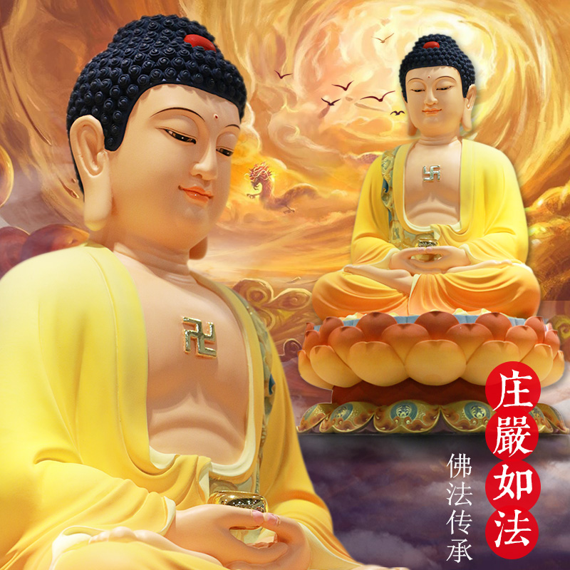 Three manga resin like Come to Buddha West Three Holy Pendulum Pieces of Buddha Mercy Buddha Statue of Buddha statue Buddha statue Buddha statue of Buddha
