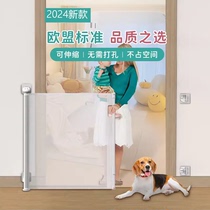 Prevent cats from entering the bedroom fence isolation fence cat guardrail anti-jump retractable door fence indoor punch-free prevent cats from entering the bedroom