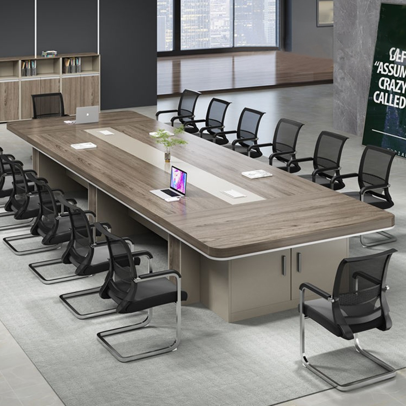 Office furniture large conference table strip table minimalist modern storage cabinet reception room in talks to train table and chairs combination