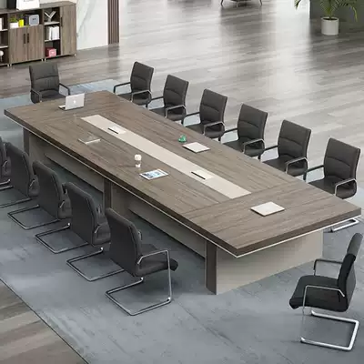 Large meeting table Long table Rectangular simple modern office negotiation board reception room training table and chair combination