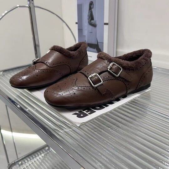 Натуральные кожаные туфли Birkenstock на платформе для женщин, осенне-зимние, с пряжкой, теплые, повседневные, без застежек, на меху, хлопковые.