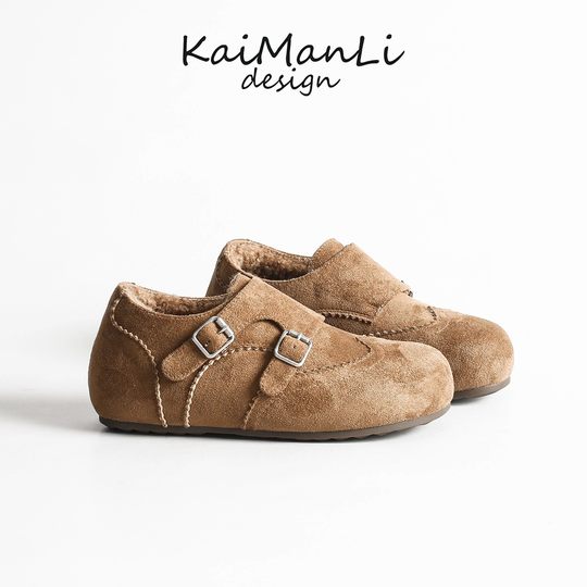 Zapatos Birkenstock de terciopelo retro con realce interior de cuero genuino para mujer, mocasines cálidos informales de lana de cordero 2025