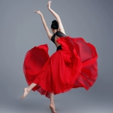 Классическая шифоновая современная танцующая красная юбка