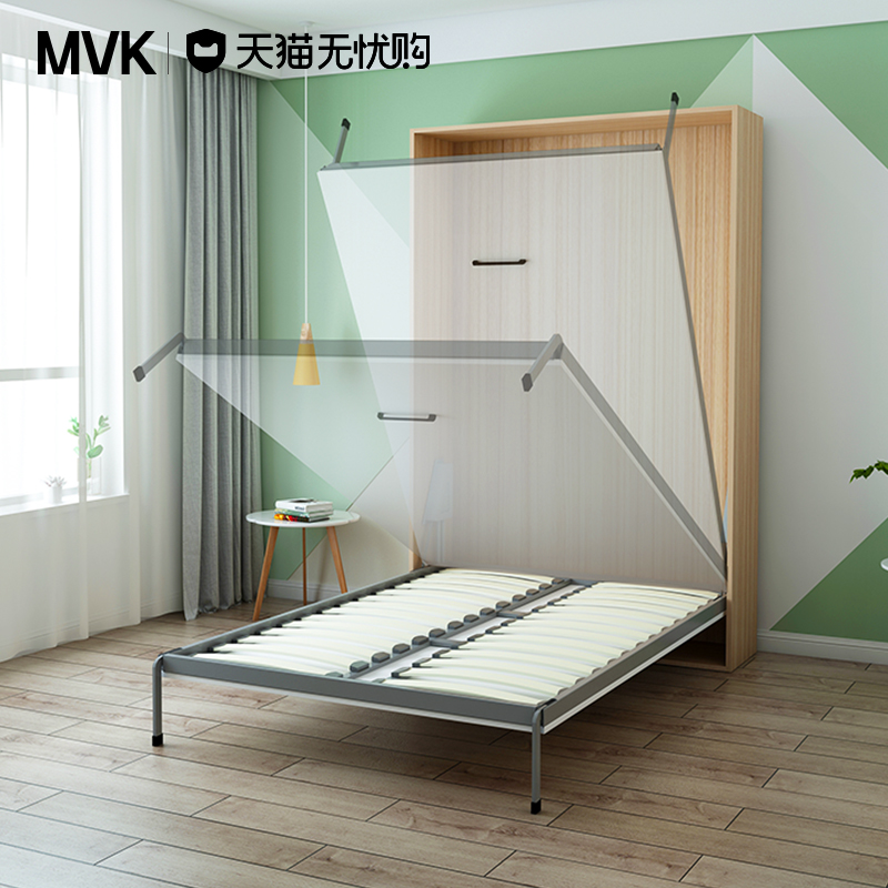 MVK Invisible Bed Folded Flip Bed Murphy Bed Form-Ticked Wall Bed Hardware Accessories
