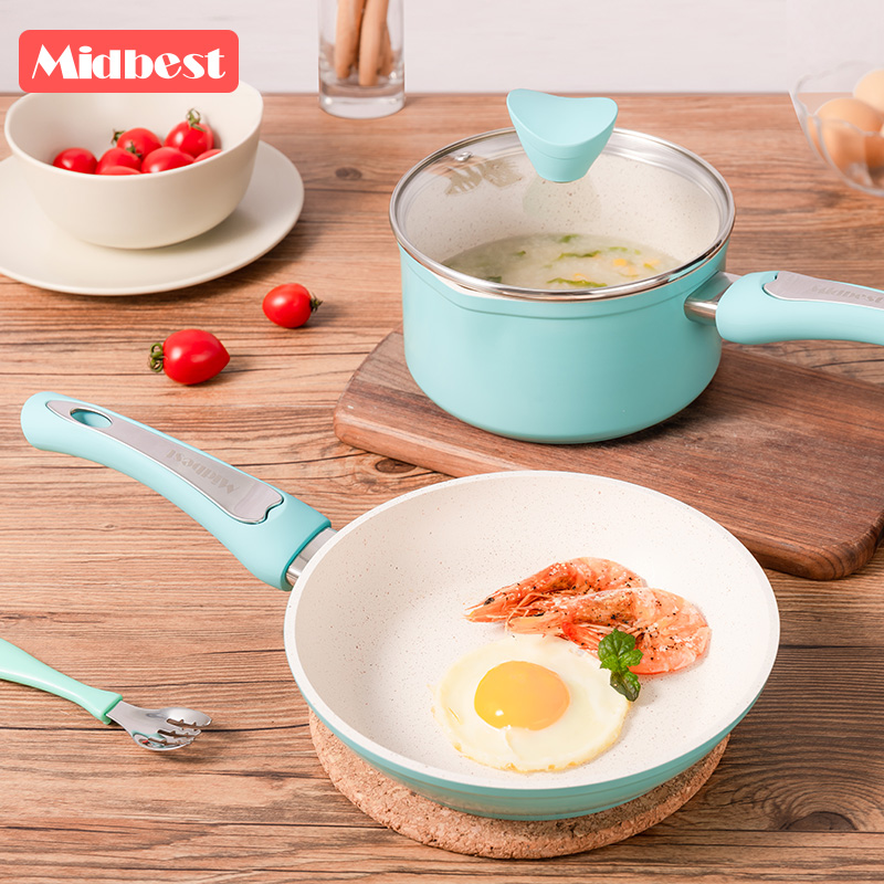 midbest baby non-staple food pot set baby cooking one Maifan stone steamer small milk pot stew pot warm pot soup