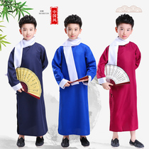 Comic Comic Vest Childrens Mandarin Vest Long Shirts for the Republic of Chinas Retro Kindergarten Training Say Book Man 61 Performance Costume