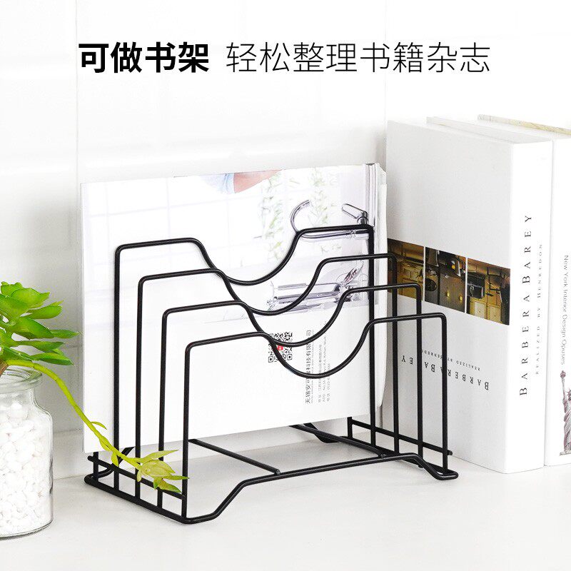 Cover Rack Sitting Type Wall-mounted Kitchen Set Free of perforated anti-rust containing supplies chopping and cooker lid for shelving