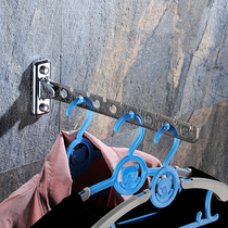 Hanging stainless steel movable clothes hook bathroom row hook adhesive hook hook Hotel hotel wall hanging hanger