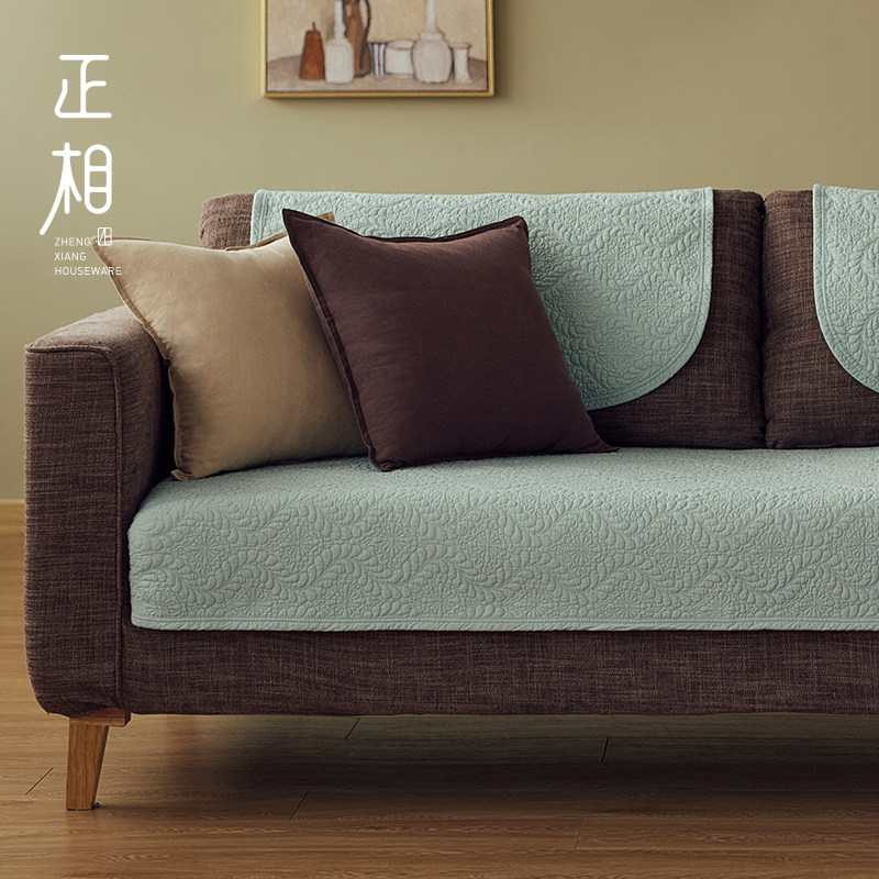 Full cotton sofa cushion Summer cloth Art pure cotton armrest backrest towels All cotton Seasons universal simple anti-slip sofa cover towels