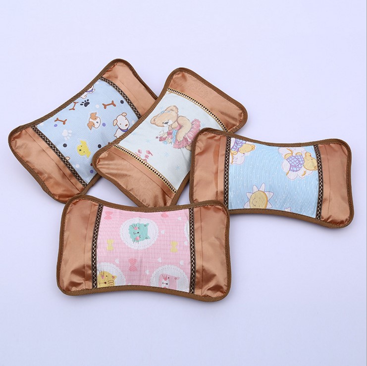 Children's ice silk pillow summer pillow Kindergarten boy pillow Girl buckwheat shell pillow 3 to 6 years old baby summer cool pillow