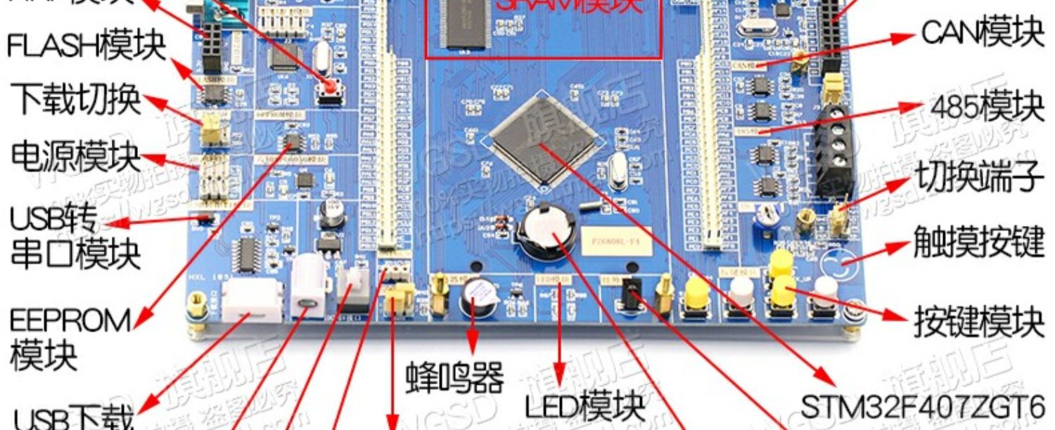 STM32开发板STM32核心板系统板STM32F103ZET6学习板双CPU版单片机