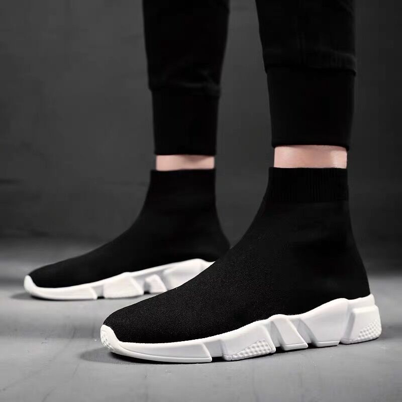 Paris Socks Shoes Men's Shoes 2026 New Model Couple Internet Celebrity Slip-On Thick-Soled High-Top Casual Shoes Lightweight Lazy Trendy Shoes Paris Socks Shoes Men's Shoes 2026 New Model Couple Internet Celebrity Slip-On Thick-Soled High-Top Casual Shoes Lightweight Lazy Trendy Shoes