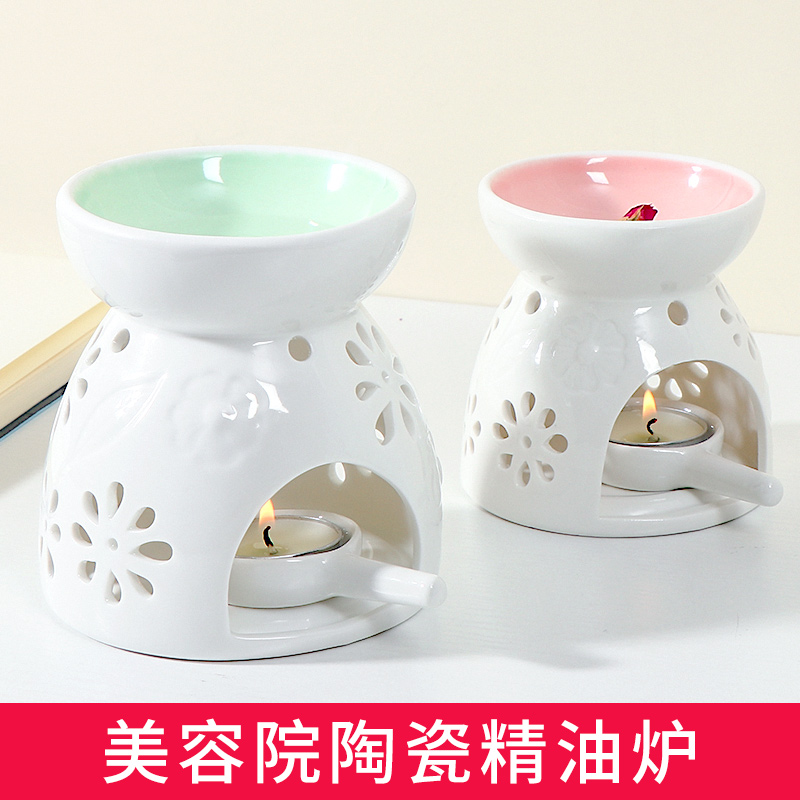 Aromatherapy Lights Creative Oil Lamps Bedroom Retro Ceramic Household Bedroom Anti-Sleep Heating Aromatherapy