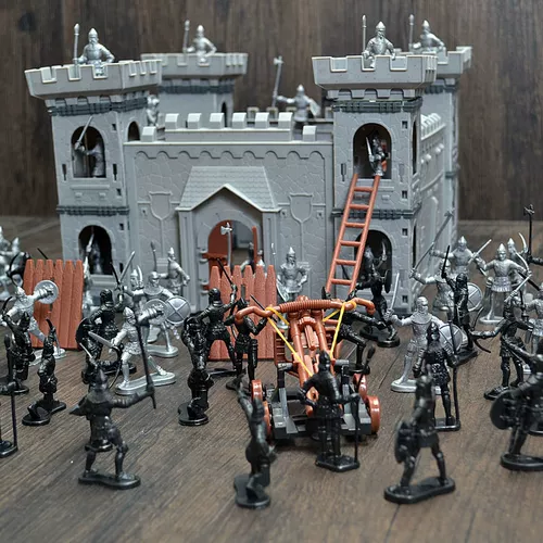 Маленький солдат, комплект, замок, пластиковая детская игрушка, образование и воспитание детей