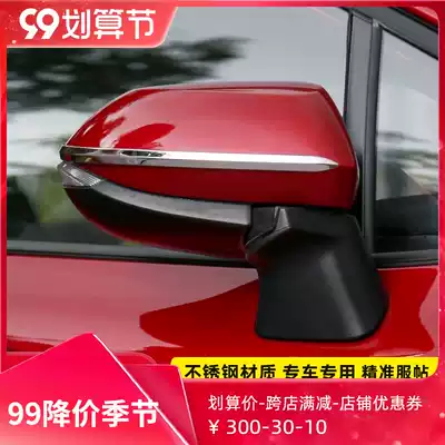 Suitable for 19-21 Corolla Ralink modified special accessories double engine decorative rear mirror decorative strip