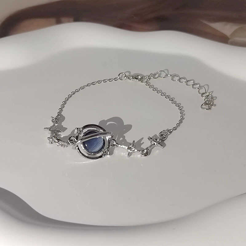 ins Wind Blue Planet Bracelet Niche Design Universe Galaxy Cool High-End Versatile Gift for Best Friend's Birthday ins Wind Blue Planet Bracelet Niche Design Universe Galaxy Cool High-End Versatile Gift for Best Friend's Birthday