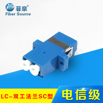 Carrier grade LC duplex single mode flange small square head LC-LC fiber optic flange adapter connector LC LC coupler