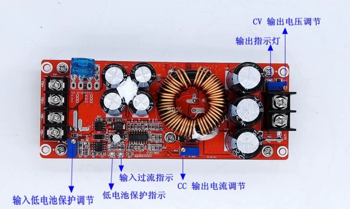 DC-DC tăng cường mô-đun chuyển đổi tăng cường công suất cao 40A điện áp không đổi dòng điện không đổi có thể điều chỉnh tăng cường mô-đun cung cấp điện 1800W