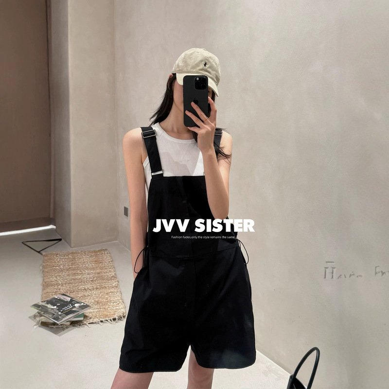 Jvv Sister New Summer Style American Street Workwear Style Jumpsuit Korean Design Slimming Loose Overalls