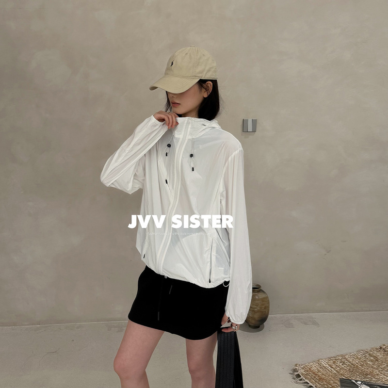Jvv Sister New Summer Lightweight Sports Style Sun Protection Top, Lightweight Casual Jacket for Women
