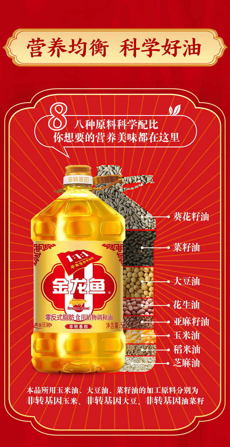 安享好物 安享A级调和油-金龙鱼零反式脂肪调和油 企标