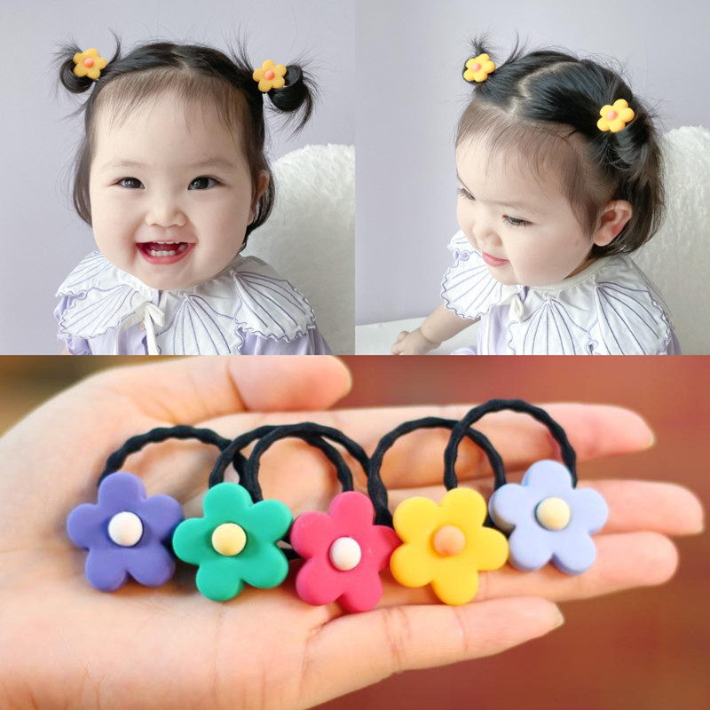 Children's fun children's hair accessories Hyuna flower hair rope baby does not hurt the hair rubber band baby small hair ring girl headdress