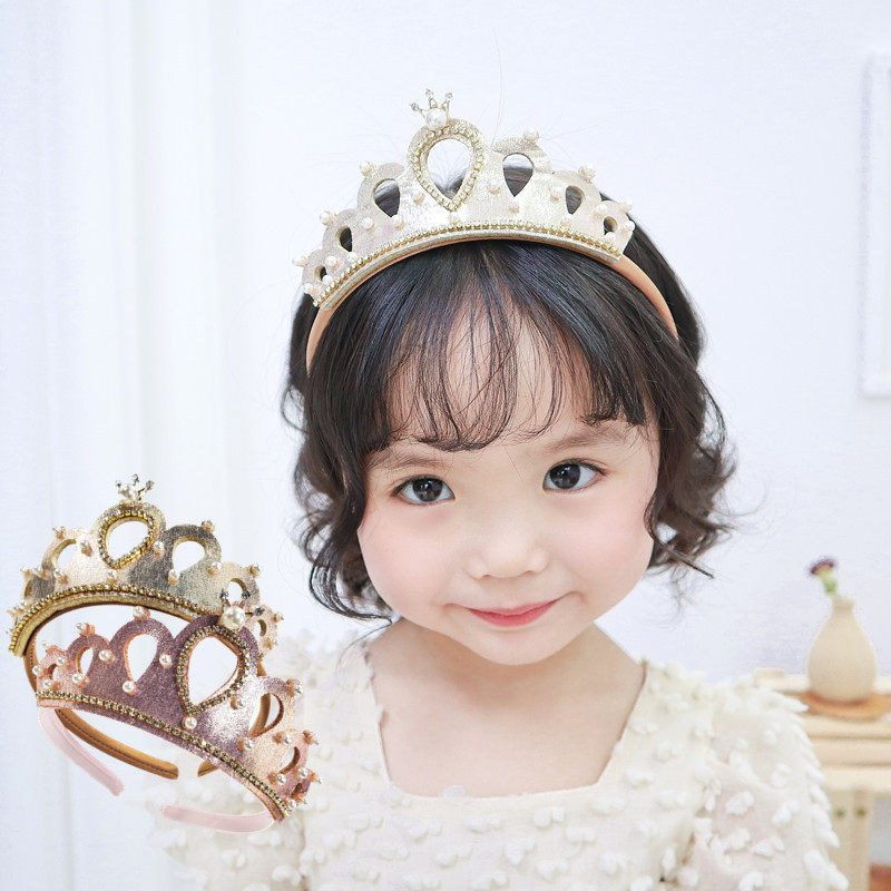 Child Fun Children Hair Accessories Girl Princess Crown Hair Stirrup Head Accessories Baby Birthday Hair Accessories Baby Hair Bale Hoop