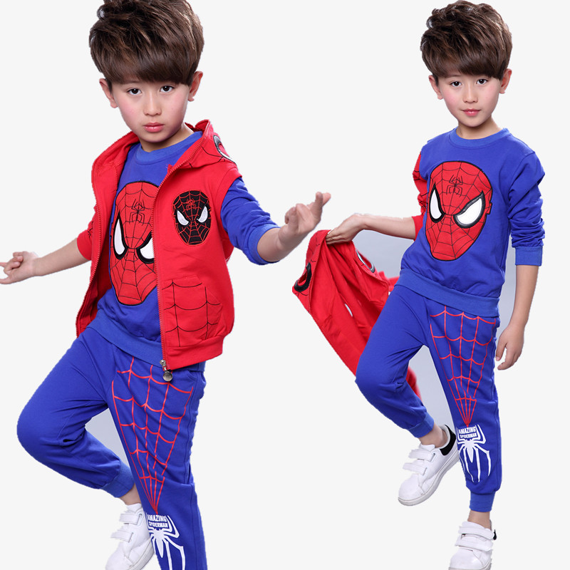 Quần áo trẻ em trai 2019 mới mùa xuân / mùa hè ăn mặc Set Long Sleeve nguyên tắc hoạt động Boys Boys ăn mặc.