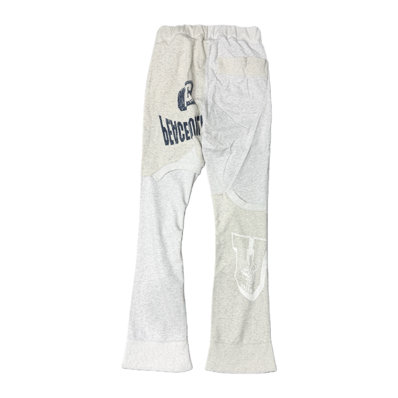 Undercover 03Aw White and Gray Corduroy Patchwork Pants