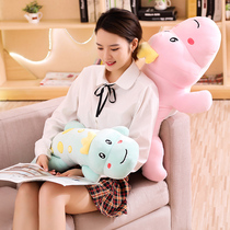  Plush toy doll Cute dinosaur sleeping pillow Long pillow Bed doll clip leg doll girl day gift