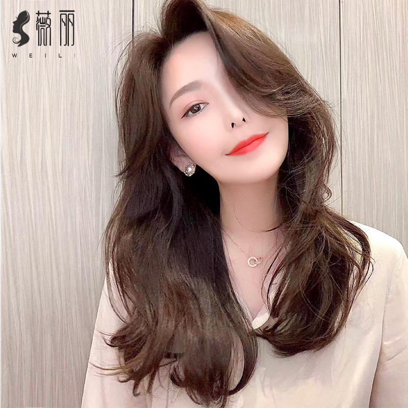 Veri wig woman long hair curly hair all the way up the hair real hair Eight words and a sea female natural lace hairstyle wig