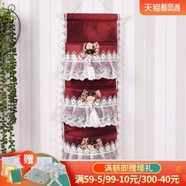 Mann lace hanging bag storage bag Wall hanging storage Student dormitory door hanging bag Storage artifact Hanging pocket Wall hanging