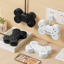 Two-foot row plug-in creative power socket panel porous with usb patch board small wall climbing towline board household