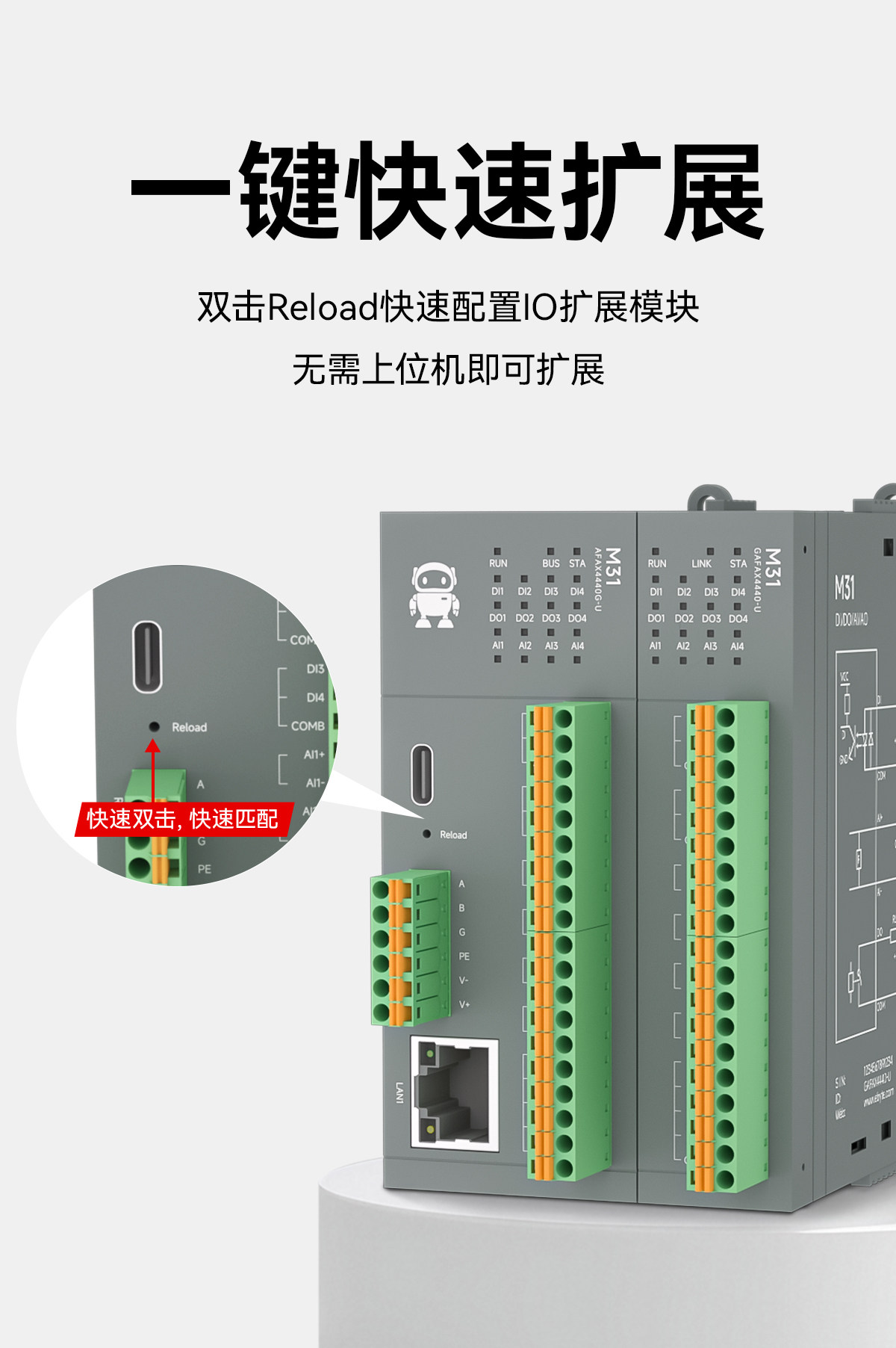 Ebyte M31 Distributed Modbus Remote IO Module - RS485 to Ethernet TCP ...