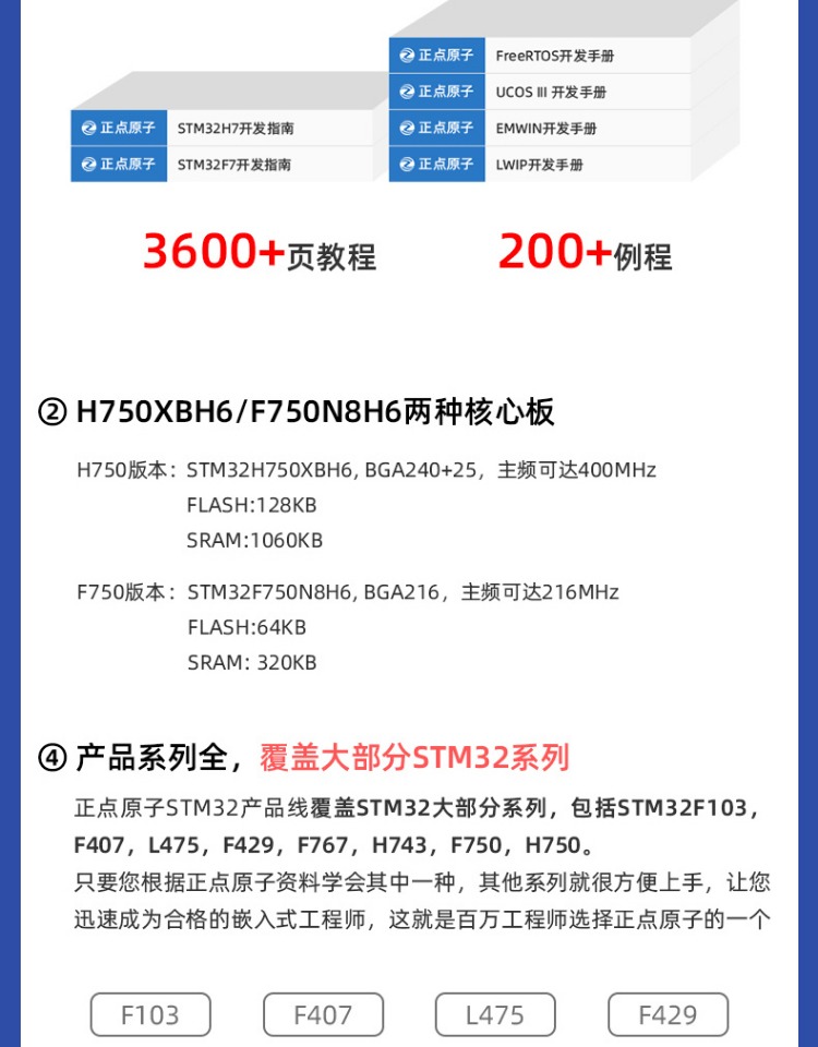 【YourCee】正点原子北极星STM32H750XBH6开发板 H750/F750核心板
