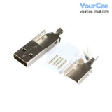 USB-AM USB2.0 Разъем типа A Интерфейс «папа» 90/180 градусов Подключаемый модуль/SMD/тип пайки