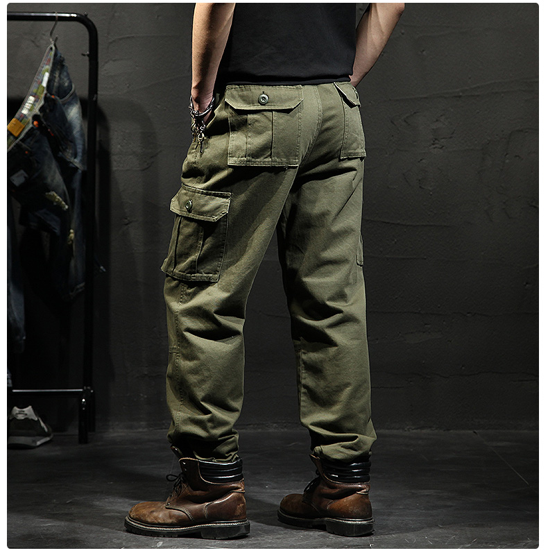 Quần ngụy trang thể thao cỡ lớn cho nam và quần yếm cashmere cộng với phân bón để tăng chất béo, quần ống suông thẳng thoải mái quần dài nam