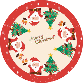 Round christmas tree floor mat christmas style floor mat bedside feet