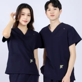 Быстросохнущая шелковая эластичная униформа врача, комбинезон, короткий рукав